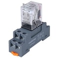thumbnail image 2 of Electromagnetic Power Relay, 8-Pin 10 Amp 24V Ac Relay Coil With Socket Base, Led Indicator, Dpdt 2No 2Nc - My2Nj [Applicable For Din Rail System], 2 of 4