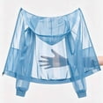 thumbnail image 5 of Dianli Gifts Ultra Thin Hollow Out Mesh Sunscreen Jacket, Breathable Zip Pocket Long Sleeve Coat, Quick Dry Fashion Outdoor Fishing Casual Outwear for Men Sky Blue XXXXL, 5 of 8