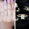 thumbnail image 3 of Rosec Jewels Certified Lab Grown Diamond Emerald Cut Engagement Ring - 2 Carat - EF-VS Quality Diamond Ring with Hidden Halo, 10K Yellow Gold, US 12.00, 3 of 8