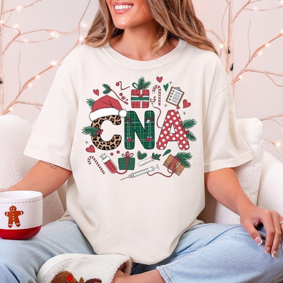 CNA Nurse Christmas Shirt, Nursing Assistant Xmas T-shirt, Christmas Tee for CNA Nurse