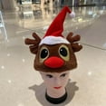 thumbnail image 4 of Interactive Plush Christmas Character Hat, Novelty Party Electric Swing Christmas Plush Hat, Funny Singing & Light-Up Plush Swing Hats, Party Supplies, Xmas Gift (Reindeer), 4 of 8