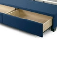 thumbnail image 3 of Asali Beige Fabric Twin Bed with Button Tufting and Nail Headed Wings, 3 of 4