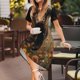 thumbnail image 3 of Balery Grassland Sunflower Cow Vestidos sueltos de manga corta para mujer, vestidos de verano 2025, vestidos casuales de corte A con vuelo., 3 of 6