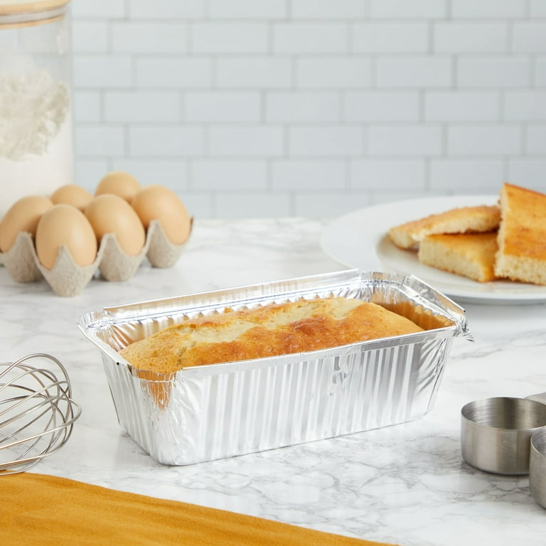 Waytiffer Loaf Pans [50 Pack] 2lb Heavy Duty Disposable Aluminum Foil Premium Bread Tins Standard Size - 8.5 x 4.5 x 2.5 Perfect for Homemade