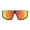 Matte White Green (Orange Mirror), variant on Men's Shield Sunglasses Flat Top Sporty Fashion Mirror Lens UV400 Clear Gray