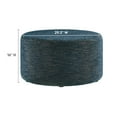 thumbnail image 6 of Callum Large 29" Round Woven Heathered Fabric Upholstered Ottoman, 6 of 7