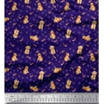 thumbnail image 1 of Soimoi polyester Crepe Fabric Paw,Bone & Puppy Dog Print Sewing Fabric Yard 52 Inch Wide, 1 of 3