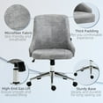 thumbnail image 6 of Vinsetto Armless Task Chair, Mid-back Desk Chair, Microfiber Home Office Chair with Adjustable Height, Tilt, Swivel Function, Vanity Chair with Wheels, Light Grey, 6 of 9