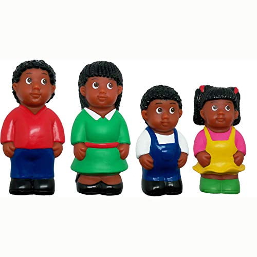 Get Ready Kids Figurines de Famille African American, Lot de 4, 5"