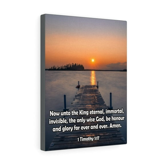 Scripture Walls The Only Wise God 1 Timothy 1:17 Bible Verse Canvas Christian Wall Art Ready to Hang Unframed