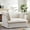 White, variant on Noble House Genrix 47" Oversized Chenille Accent Chair with Charging Ports, Comfy Armchair for Living Room, Pink