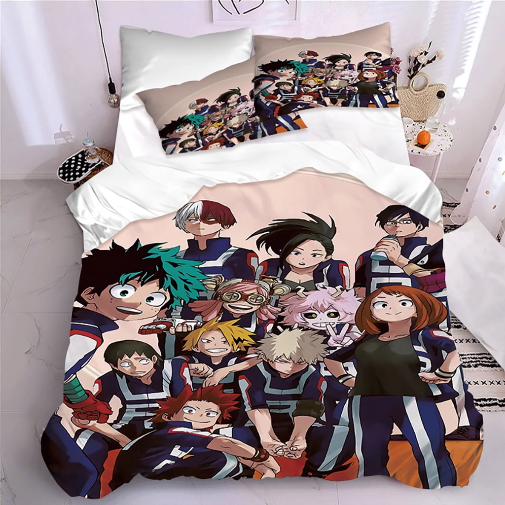 Comics Comforter Duvet Cover Full Size Japanese Manga Characters