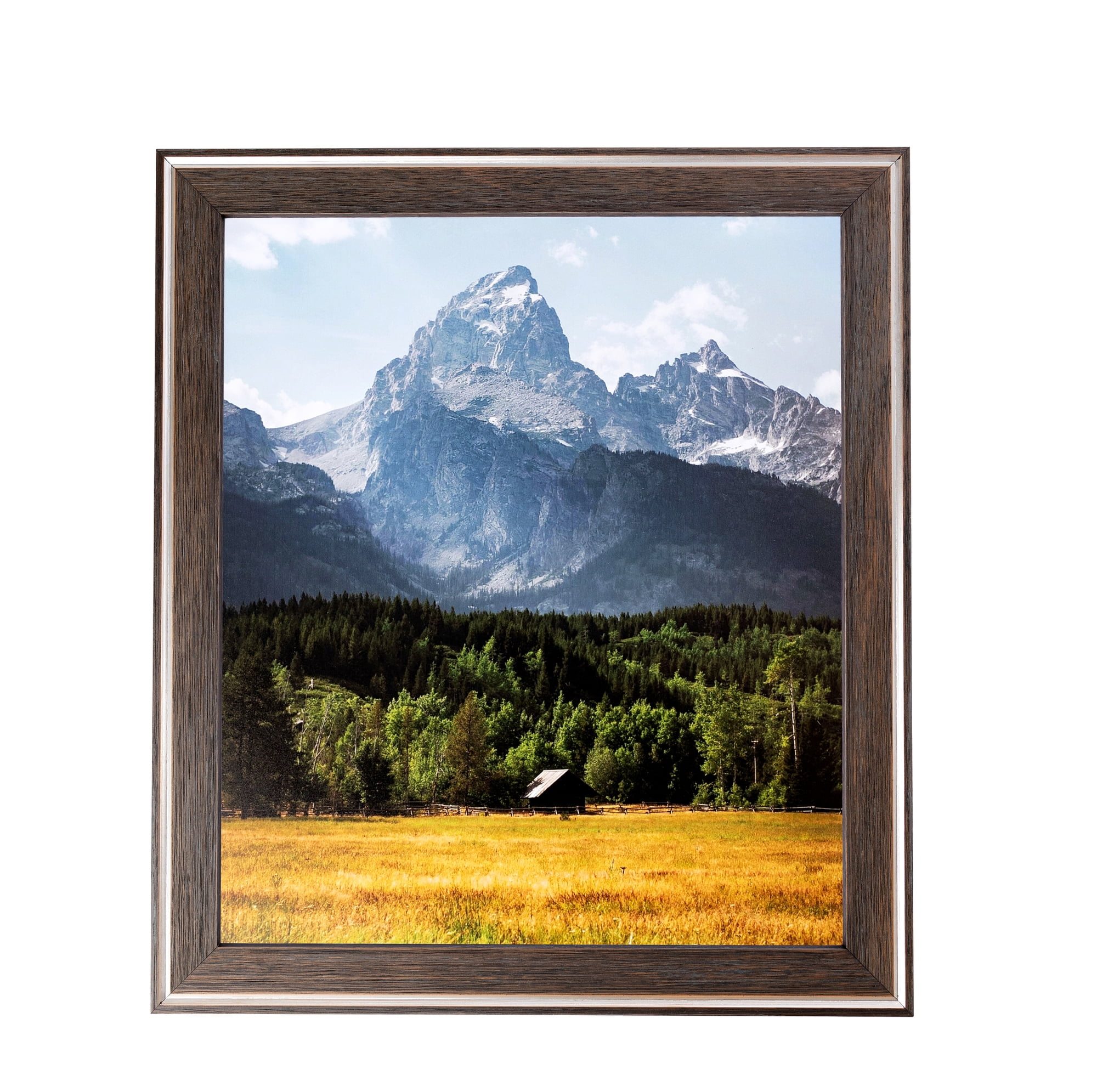 ArtToFrames 18" x 24" Contrast Grey Picture Frame, 18x24 inch Gray Wood Poster Frame (WOM-4930), 2 Pack