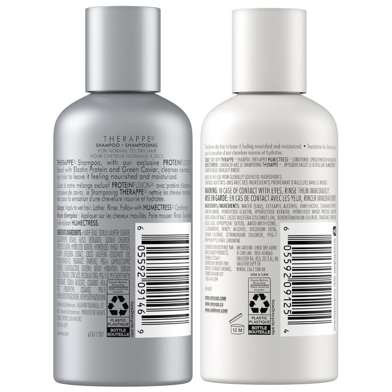 THE SHAMPOO & THE TREATMENT 3個ずつ計6個セット Nexxus Therappe Shampoo & Humectress Conditioner, 3 Oz Ea, Travel
