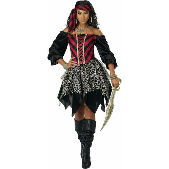 Glimmering Sea Pirate Adult Women Costume - S(6-8)