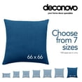 thumbnail image 3 of Deconovo Burlap Pillow Covers Faux Linen Pillowcase Home Decor for Couch Sofa 26 x 26 inch Federal Blue Set of 2, 3 of 4