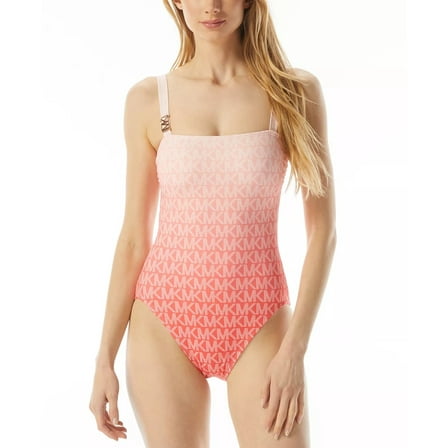 MSRP $130 Michael Kors Dot Underwire One-Piece Pink Size 10