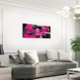 thumbnail image 3 of Hieng Pink Grey Canvas Wall Art for Living Room Modern Stripes Decor Abstract Office Painting Pictures Artwork for Room Posters （Only canvas）, 3 of 6