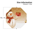 thumbnail image 2 of Lsque Christmas Snowman Gift Pattern 4" Drink Coasters Set of 4, PVC Leather Absorbent Coasters, Table Coaster Set Decorative Coffee Cup Coasters Housewarming Gift -Octagon, 2 of 6