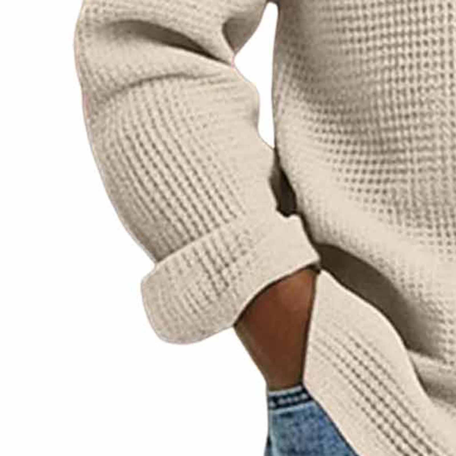 Long Sleeve Shirts for Men, Men's Button Down Waffle Textured Shirt Casual Long Sleeve Lapel Neck Wrinkle Free Untucked Shirts Fashion Clothes