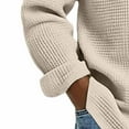 thumbnail image 6 of Yusimy Men's Waffle Knit Long Sleeve Shirt Button-Down Collar Front-Closure Fashionable Casual Shirt, 6 of 6