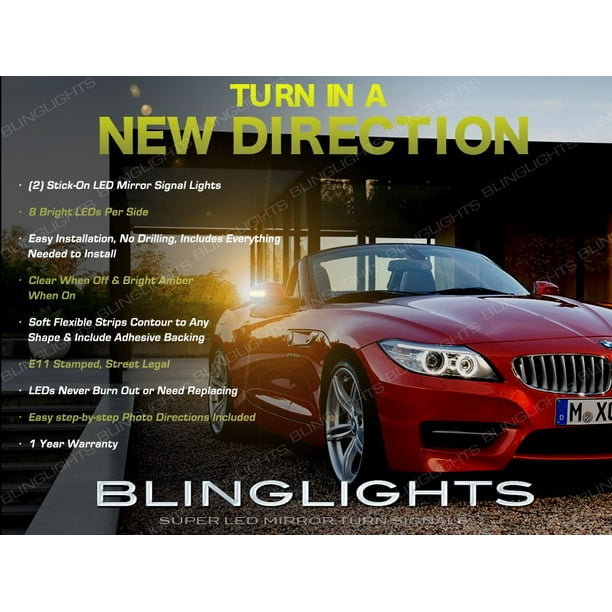 New Bmw Z4 Led Side View Mirrors Turn Signal Light Blinker Lamp Pair E85 E86 E89 Kit Walmart Com Walmart Com