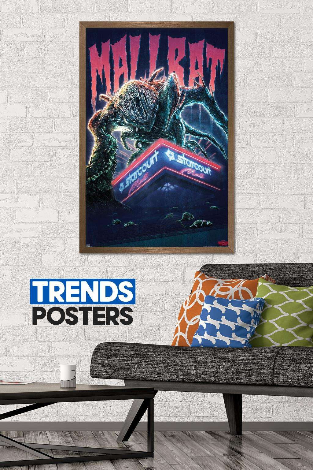 Netflix Stranger Things 3 - Mallrat Wall Poster, 22.375" x 34", Framed