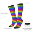 thumbnail image 4 of Naloa Colorful Glitter Rainbow Thigh High Socks Extra Long Stretchy Sock Women Over Knee High Opaque Stocking Daily Wear, 4 of 6