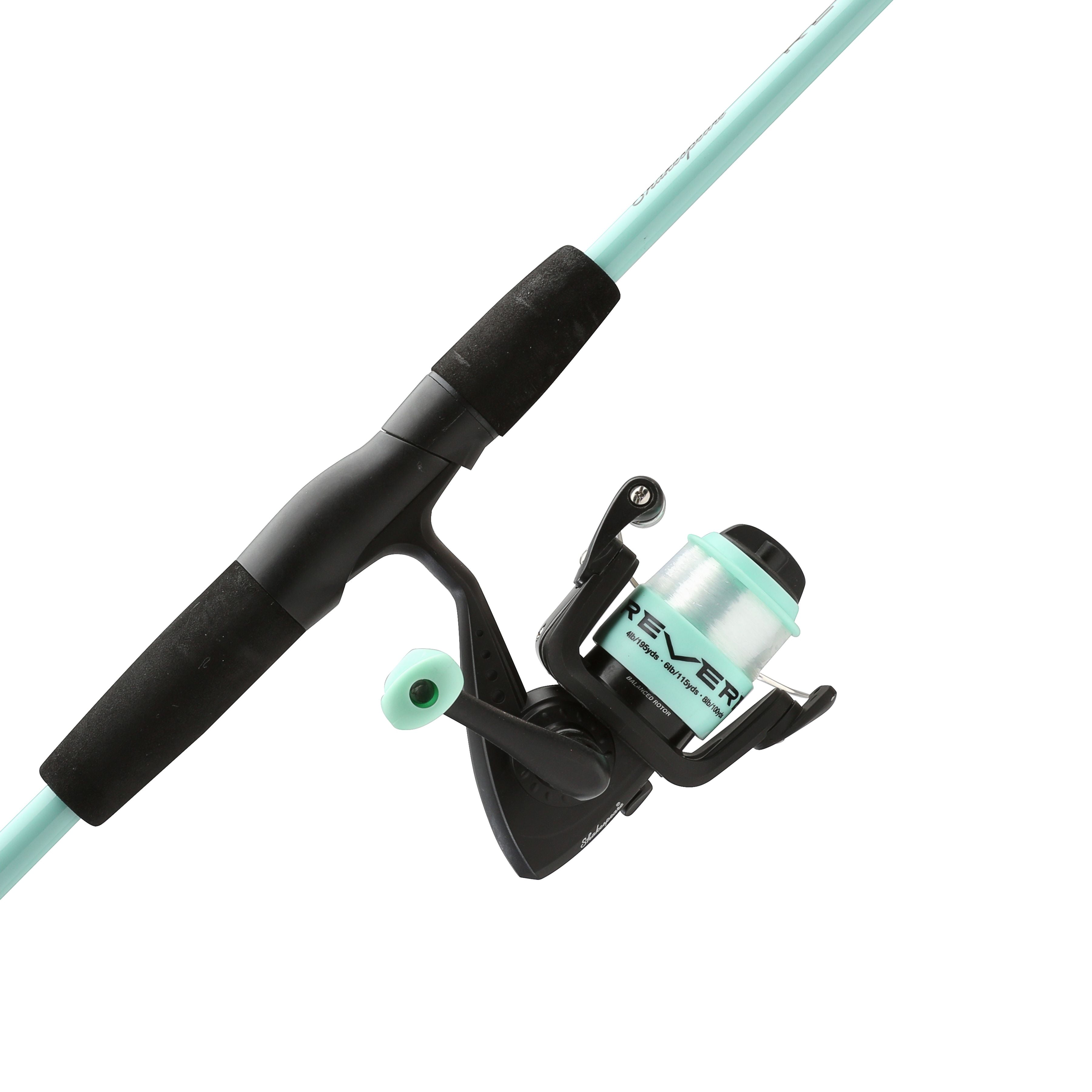 (3 pack) Shakespeare Reverb Spinning Fishing Combo, 5'6" Medium Rod, 3000 Size Reel