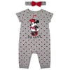 Disney Infant Girls Be Mine Valentines Outfit Minnie Mouse Coverall & Headband