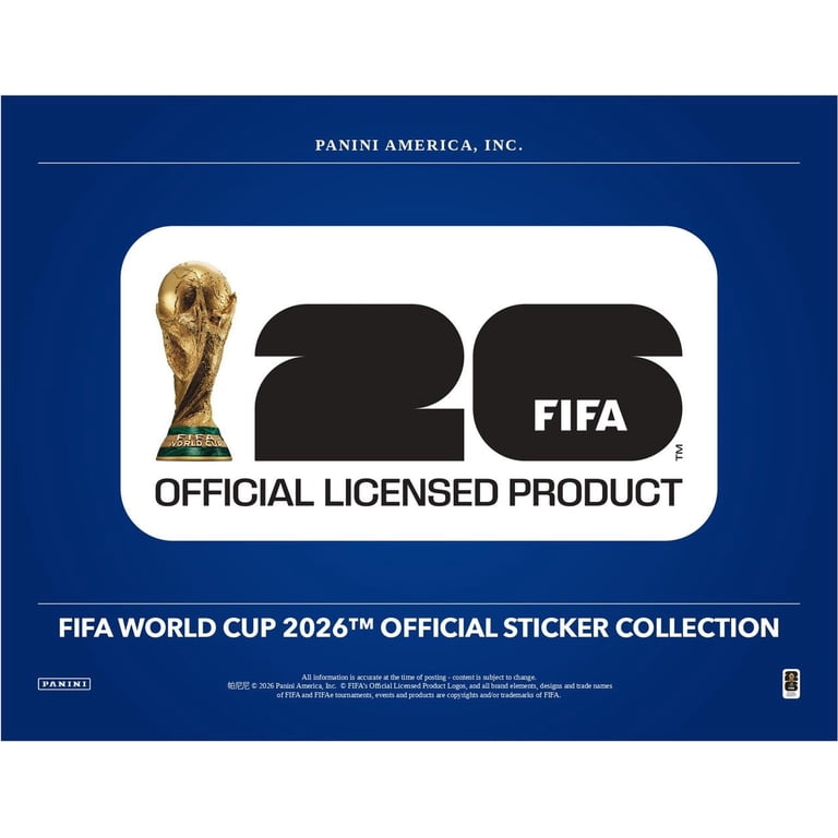 2026 Panini FIFA World Cup Soccer Sticker 50-Pack Box Case