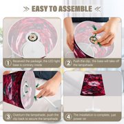 YAZAOO Table Lamp Creative Crimson Elegance Pattern Simple Pattern Night Light