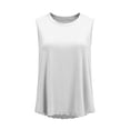 thumbnail image 5 of RYDCOT Womens Tank Tops Crew Neck Sleeveless Tshirts Solid Color Casual Loose Fit Tee Shirts Home Wear Pajamas Tops White, 5 of 5