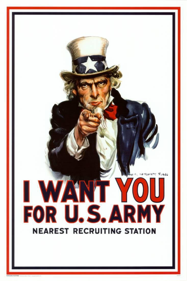 I Want You Uncle Sam Poster 24x36