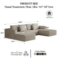 thumbnail image 4 of 134.6" U-Shaped Modular Sectional Sofa,Boneless Couches for Living Room with Ottoman,No Assembly(Camel), 4 of 9