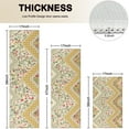 thumbnail image 4 of Pioneer Flower Floral Print Pattern Kitchen Rugs Sets Of 3,Kitchen Runner Rugs Non Skid Washable,Decorative Kitchen Floor Mats for Kitchen,Sink,Laundry,17"x30"+ 17"x47" + 17"x59", 4 of 6