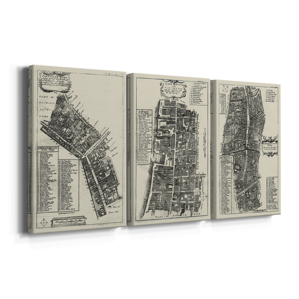 Quays of London III Premium Gallery Wrapped Canvas - Ready to Hang - 32 x 48 Each