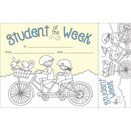 UPC: 0704068004306 | Barker Creek Color Me! Student of the Week Awards and Bookmarks Set   Pack of 30