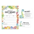 thumbnail image 1 of Inkdotpot Set Of 30Dinosaur Baby Shower Invitations-Diaper Raffle Tickets And Baby Shower Book Request Cards Jungle Animals Invites Its A Boy Its A Girl, 1 of 7