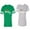 Men Green / Women Heather, variant on Her King His Queen Matching Couple Cotton Jerseys (Men Green / Women Black) (Men S / Women S)