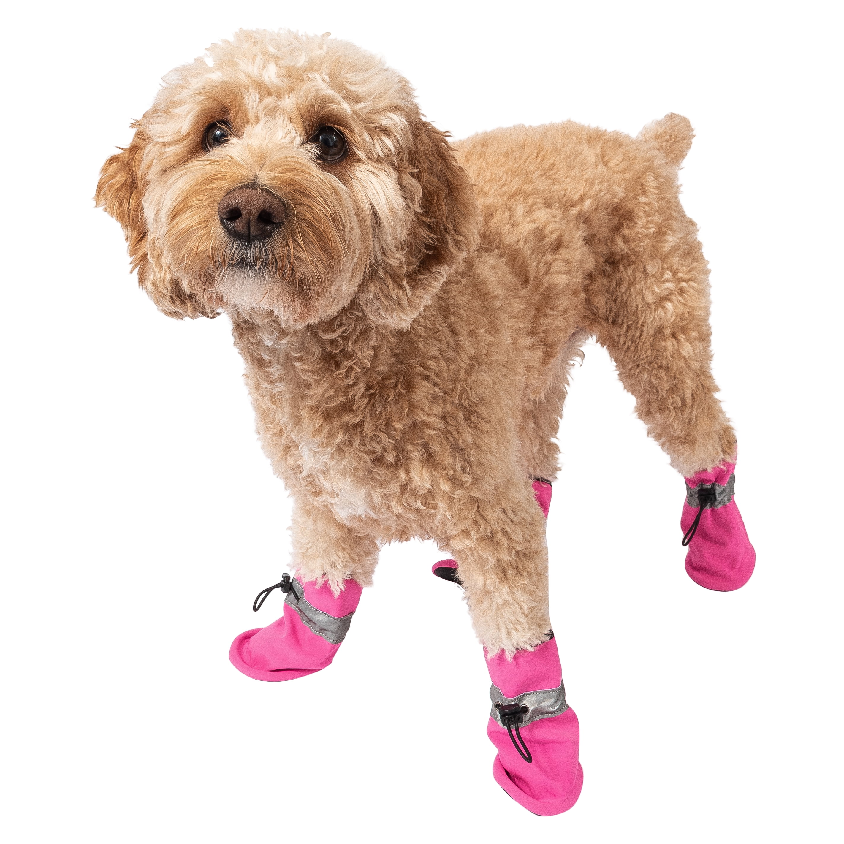 Justice Pet Reflective Booties, Pink, S