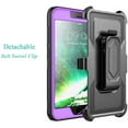 thumbnail image 3 of FIEWESEY for iPhone Se 2022 Case,Rugged Holster Armor Cover[Heavy Duty Protection ] Bumper Case [Belt Swivel Clip] + [Kickstand] for iPhone Se 2020/Se 2022/iPhone 7/iPhone 8 4.7 Inch(Purple), 3 of 5