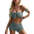 thumbnail image 3 of Lnzyyephy Women´s Swim Shorts Crochet Cutout Bathing Suit Bottoms Drawstring Beach Board Shorts Summer Swim Trunks, 3 of 9