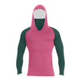 thumbnail image 3 of Men's UPF 50+ Hooded Sun Shirt, Lightweight Long Sleeve Fishing Shirt with Hood, Quick-Dry Rash Guard Sun Protective Shirt for Hiking, Beach, and Outdoor Activities Hot Pink L, 3 of 4