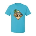 thumbnail image 2 of Paradise Found Beach Chilling Pop Culture Men's Graphic T-Shirt, Light Turquoise, 4XL, 2 of 3