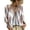 Light Gray, variant on Womens Tops Vintage Floral Print Ruffle Trim Tie Front Deep V Neck Loose Fit Comfort Blouses Puff 3/4 Sleeve Casual Vacation Tops Light Gray S