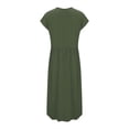 thumbnail image 4 of 2024 European And Solid Color Lace V Neck Sleeveless Loose And Linen Pocket Dress Women Dresses below The Knee Womens Long Dresses Ladies Maxi Dress Womens Dresses Dresses Casual Women Summer Dress, 4 of 4