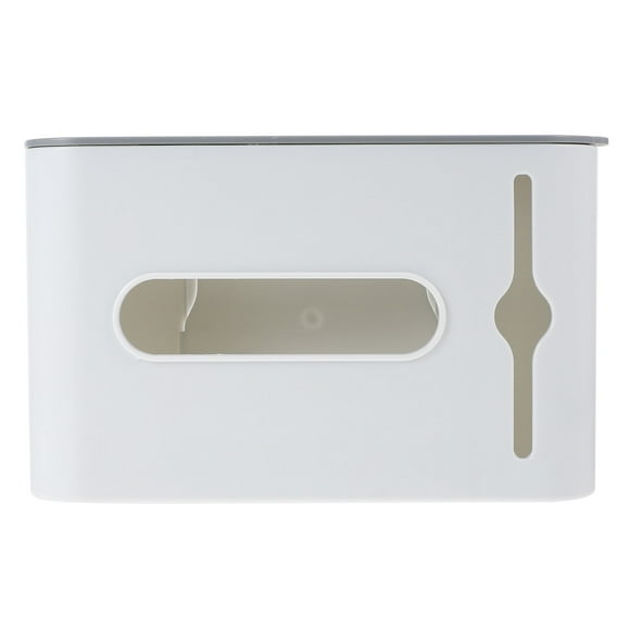 KAKOWELY Wall Storage Box 1Pc Storage Box Punching-free Garbage Bag Storage Holder Trash Bag Holder White9.21"X5.71"X2.28"