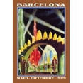 thumbnail image 2 of Unknown 23x32 White Modern Wood Framed Museum Art Print Titled - Barcelona Exposicion Internacional, 2 of 4