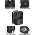 thumbnail image 2 of TSV Mesh Backpack with Pockets, See Through Daypack with Padded Straps for Adults, Black, 2 of 7